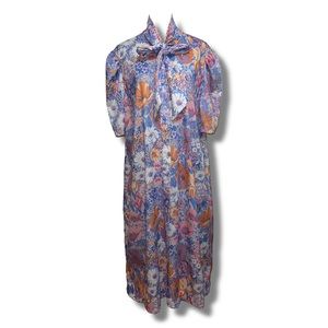 Vintage 70s Handmade Floral Dress